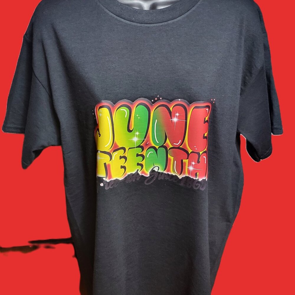 Juneteenth unisex  T-shirts with Rhinestone design on the back.